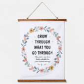 Grillige krans bloemen wandtapijt hangend wandkleed (Voorkant)