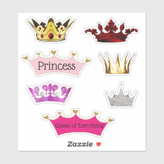 grillige kronen sticker (Vel)