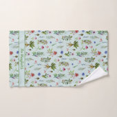 Grillige kruiden op Mint Green Bad Handdoek (Handdoek)