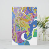 Grillige Kunst Briefpapier (Staand voorkant)