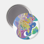 Grillige Kunst Magneet (Voorkant / Achterkant)