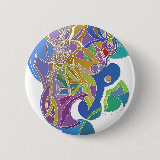 Grillige Kunst Ronde Button 5,7 Cm (Voorkant)