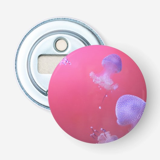 Grillige kwal in het roze water button flesopener (Voorkant)