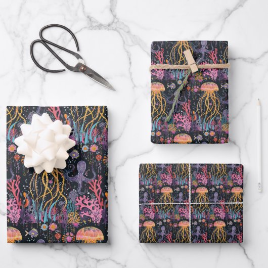 grillige kwal inpakpapier vel (Voorkant)