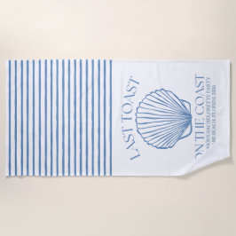 Grillige laatste toast aan de kust strandlaken