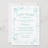 Grillige laatste toast op de kust turquoise kaart (Voorkant)