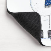 Grillige Langbenige Sneeuwman Muismat (Hoek)