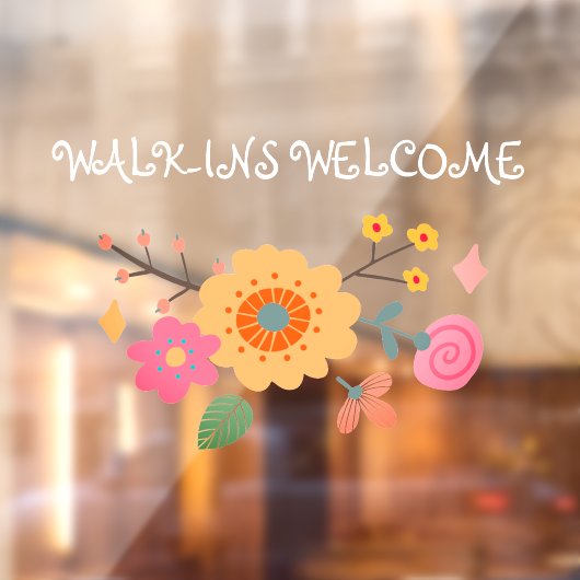 Grillige Langsloopers Welkom Zakelijke Instelling Raamsticker (Vel 2)