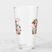 grillige lappendeken Koe met bloemenaccenten Glas (Rechts)