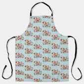 grillige lappendeken Koe met bloemenaccenten Schort (Voorkant)