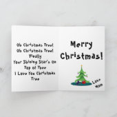 Grillige Leguaan Oh Kerstboom Kaart (Binnen)