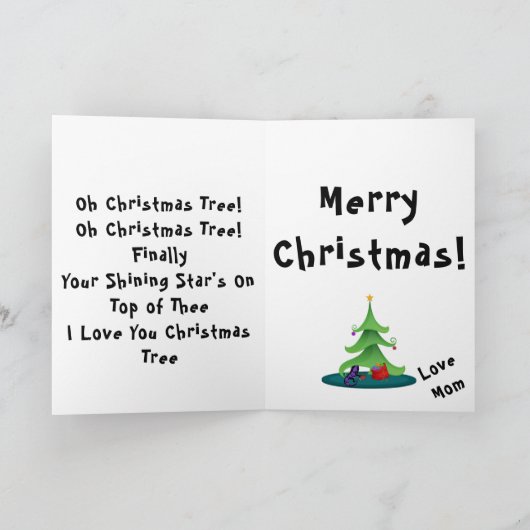 Grillige Leguaan Oh Kerstboom Kaart (Binnen)