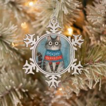 Grillige lelijke kersttrui kat