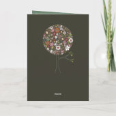 Grillige Lente Bloemen Pop Boom Chique Verjaardag Kaart (Achterkant)