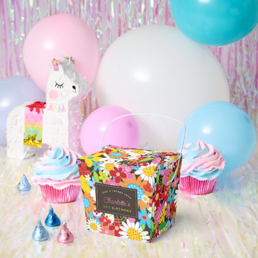 grillige lente bloemen tuin verjaardagsfeestje bedankdoosjes (Feest)