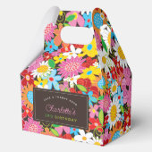 grillige lente bloemen tuin verjaardagsfeestje bedankdoosjes (Voorkant)