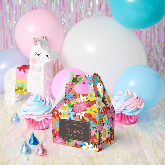 grillige lente bloemen tuin verjaardagsfeestje bedankdoosjes (Feest)