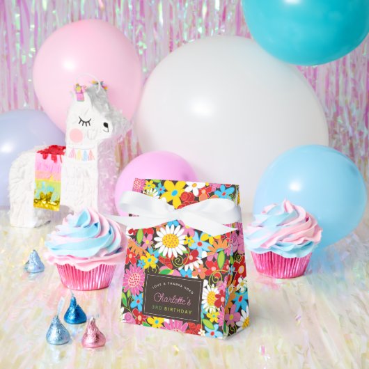 grillige lente bloemen tuin verjaardagsfeestje bedankdoosjes (Feest)