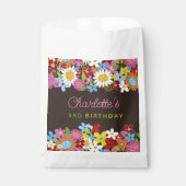 grillige lente bloemen tuin verjaardagsfeestje bedankzakje (Voorkant)