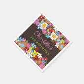 grillige lente bloemen tuin verjaardagsfeestje servet (Hoek)