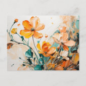Grillige lente bloemenolie Acryl Briefkaart (Voorkant)