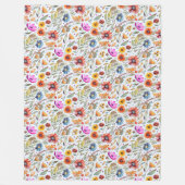 Grillige lente Wildbloemen & Schattige egels Fleece Deken (Voorkant)