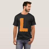 Grillige Lettertype Letter-L Karakter-L T-shirt (Voorkant volledig)