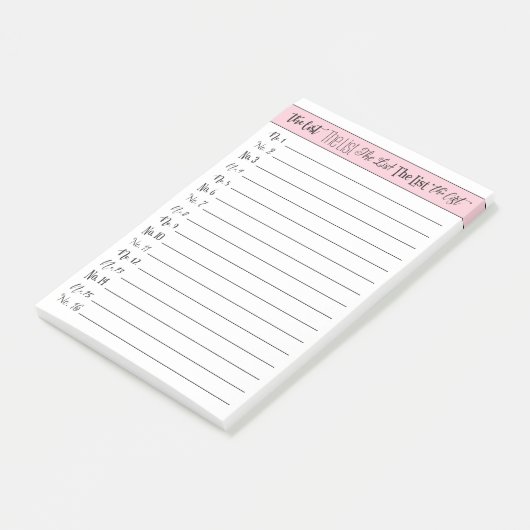 Grillige lettertypenummers Post-it® notes (Schuin)