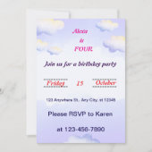 grillige libel verjaardagsuitnodiging kaart (Voorkant)