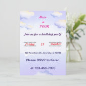 grillige libel verjaardagsuitnodiging kaart (Staand voorkant)