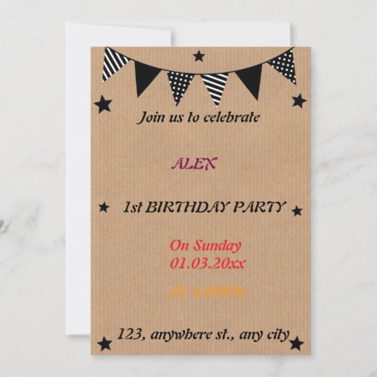 grillige libel verjaardagsuitnodiging kaart (Voorkant)