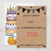 grillige libel verjaardagsuitnodiging kaart (Voorkant / Achterkant)