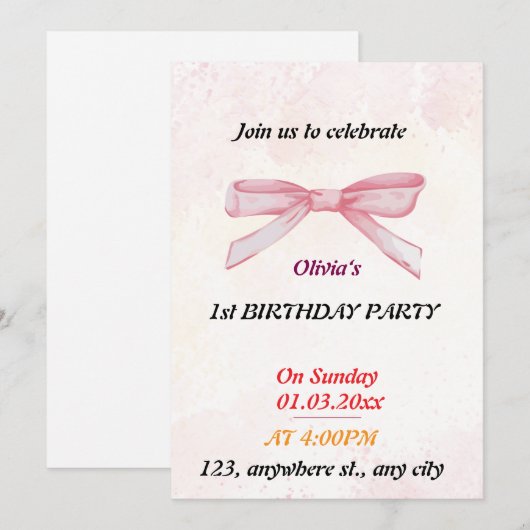 grillige libel verjaardagsuitnodiging kaart (Voorkant / Achterkant)