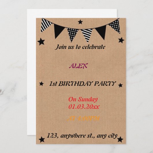 grillige libel verjaardagsuitnodiging kaart (Voorkant / Achterkant)