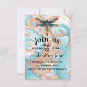 grillige libel | wervelingen | Steampunk Party Kaart (Voorkant)