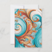 grillige libel | wervelingen | Steampunk Party Kaart (Achterkant)