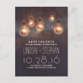 grillige lichtjes dromerig romantisch save the dat aankondigingskaart (Voorkant)