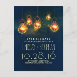 grillige lichtjes dromerig romantisch save the dat aankondigingskaart