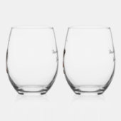 Grillige Liefde Steelloze Wijn Glas (Links)