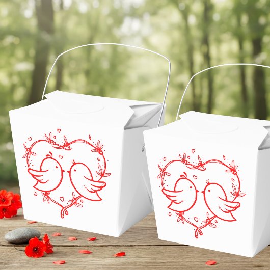 Grillige Liefdesvogels Boho Rode Hartentuin Bruilo Bedankdoosjes