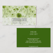 Grillige Limoengroene Bloemige Elegante Evenemente Visitekaartje (Voorkant / Achterkant)