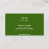 Grillige Limoengroene Bloemige Elegante Evenemente Visitekaartje (Achterkant)