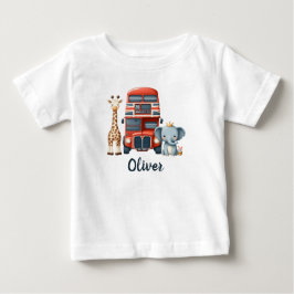 Grillige Londense Bus met Giraffe & Olifant