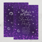 Grillige lucht wervelingen paarse meisjes pyjama p kaart (Voorkant / Achterkant)