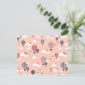 Grillige luchtballonnen in pastelluchten briefkaart (Staand voorkant)