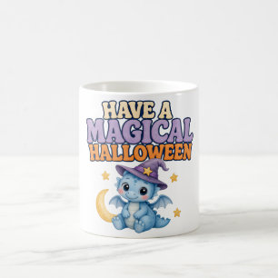 Grillige Maan en Heks Draak Halloween Koffie Koffiemok