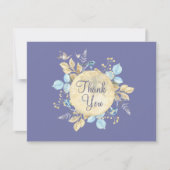 Grillige maan lavendel paarse babyshower bedankkaart (Voorkant)