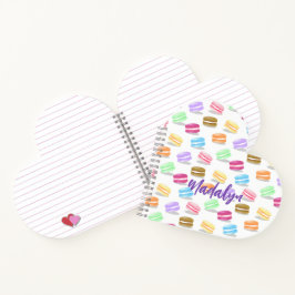 grillige macarons patroon hartvormig notitieboek