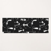 Grillige magere witte kattenpatroon yogamat (Voorkant (horizontaal))