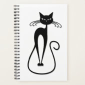Grillige magere zwarte kat planner (Voorkant)
